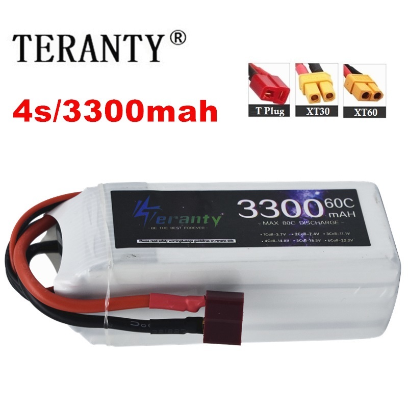 Drone Racing Battery - Batería recargable LiPo 4S 3300mAh 60C