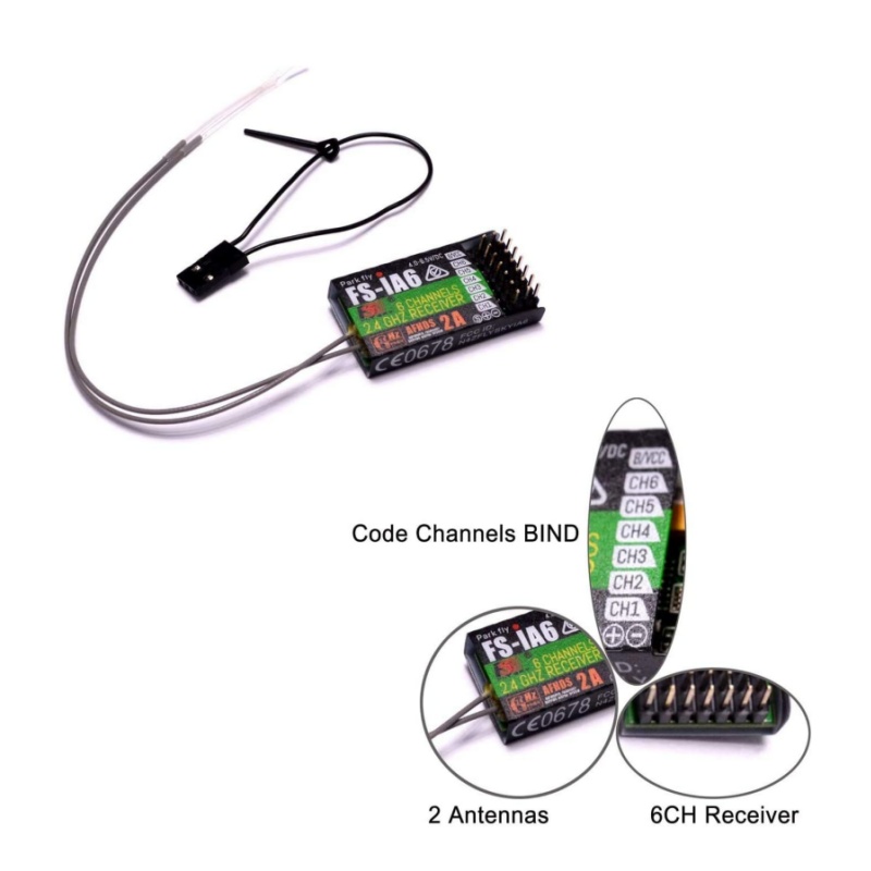 Receptor Flysky FS-IA6 6CH ant - Drone Racing Antenna reseña y precio