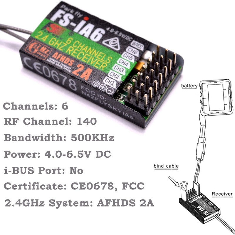 Receptor Flysky FS-IA6 6CH ant - Drone Racing Antenna reseña y precio