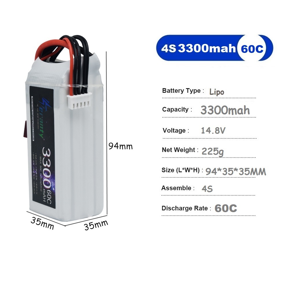 Batería recargable LiPo 4S 330 - Drone Racing Battery reseña y precio