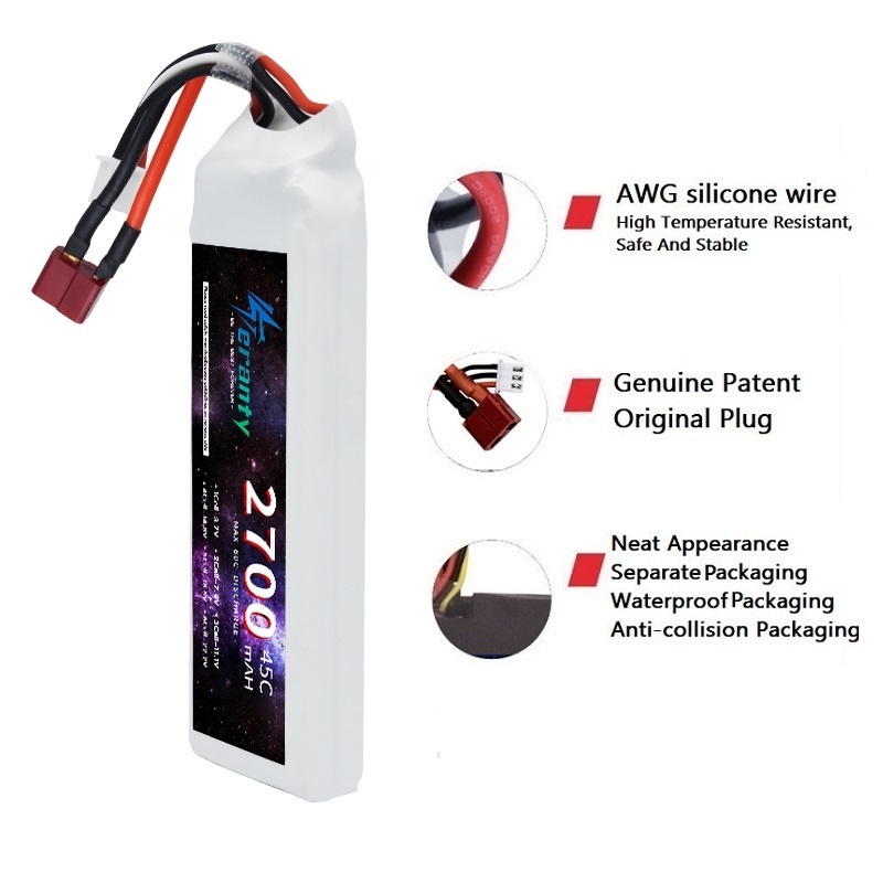 1/3 Uds 2S 7,4 V batería Lipo  - Drone Racing Battery reseña y precio