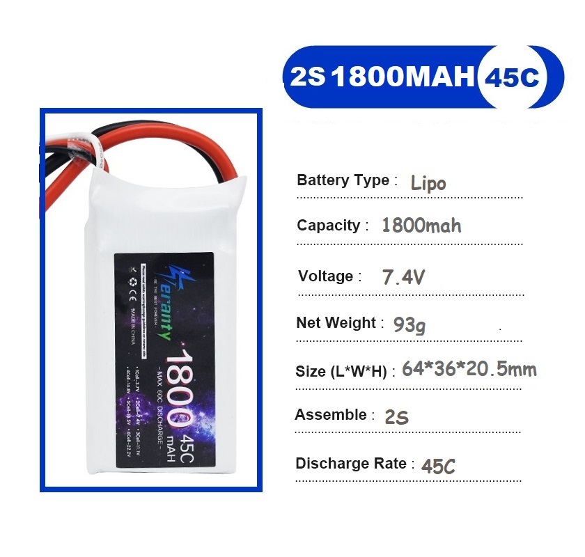 2 uds 7,4 V Lipo 2S batería 15 - Drone Racing Battery reseña y precio