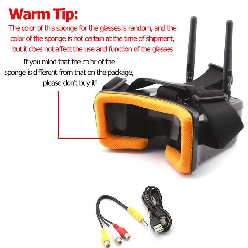 Gafas de vídeo VR009 FPV, pant - Drone Racing Goggles reseña y precio